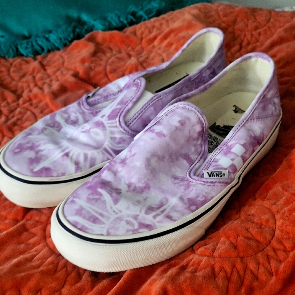 Vans Lavender Tie-Dye Slip-On Shoes